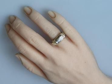 Preview: Vintage Diamantring mit 0.15 ct. aus 585er Gold, Größe 52, Gewicht: 2,2g