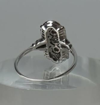 Vintage Diamantring mit 0.25 ct. aus 750er Weißgold, Größe 51, Gewicht: 3,0g