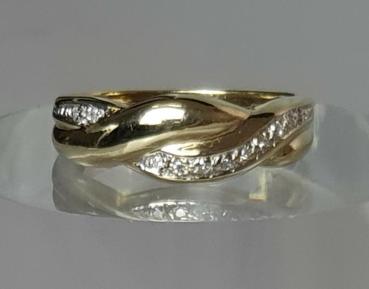 Diamantring aus 585er Gold, Größe 57, Gewicht: 3,8g