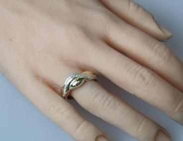 Preview: Diamantring aus 585er Gold, Größe 57, Gewicht: 3,8g