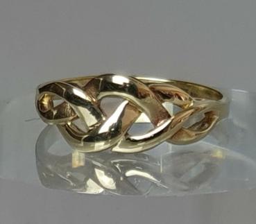 Flechtring aus 585er Gold, Größe 55, Gewicht: 2,9g