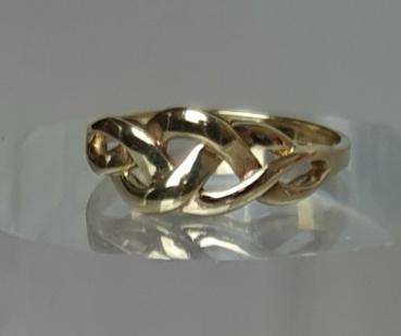 Preview: Flechtring aus 585er Gold, Größe 55, Gewicht: 2,9g