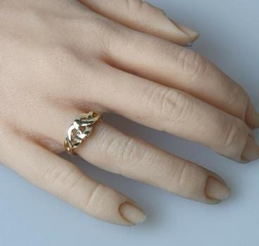 Preview: Flechtring aus 585er Gold, Größe 55, Gewicht: 2,9g