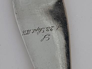 Antiksilber: Esslöffel 12 Lot Silber von 1876 Bleyer Gewicht: 29,8g