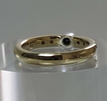 Preview: Diamantring mit 5 Diamanten aus 585er Gold, Größe 56, Gewicht: 5,0g