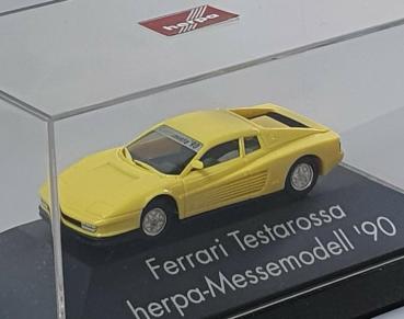 Ferrari Testarossa Messemodell 1990 in Vitrine 1:87