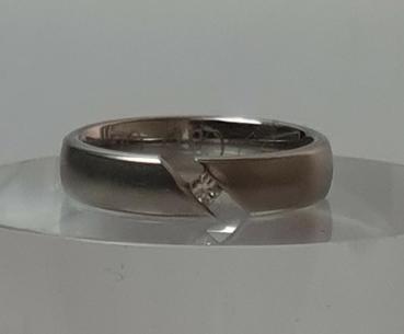 Platin Carree Diamantring, 600er Platin, Größe 51, Gewicht: 5,5g