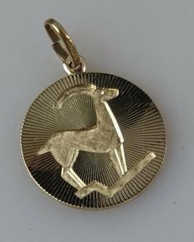 Sternzeichenanhänger "Steinbock" aus 333er Gold, Gewicht: 2,0g