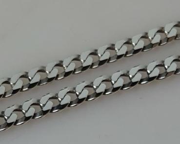 Breite Panzerhalskette aus 925er Sterlingsilber, Länge 50,0 cm, Gewicht: 18,7g
