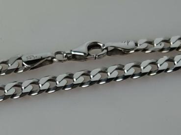 Breite Panzerhalskette aus 925er Sterlingsilber, Länge 50,0 cm, Gewicht: 18,7g