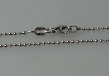Feine Kugel Halskette aus 925er Sterlingsilber, Länge 44,0 cm, Gewicht: 3,0g
