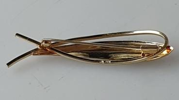 Preview: Vintage Brosche in Fischform -teilmattiert- aus 333er Gold, Gewicht: 3,5g