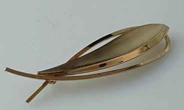 Preview: Vintage Brosche in Fischform -teilmattiert- aus 333er Gold, Gewicht: 3,5g