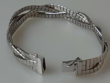 Flechtarmband aus 835er Silber, Länge 19,0 cm, Gewicht: 26,6g