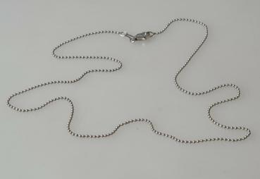 Feine Kugel Halskette aus 925er Sterlingsilber, Länge 46,5 cm, Gewicht: 2,2g
