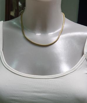 Schlangen Halskette, vergoldet, Länge 44,0 cm