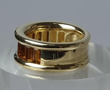 Wempe Citrin Schmucksteinring mit 2,2 ct. aus 750er Gold, Größe 55, Gewicht: 13,6g
