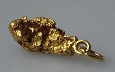 Australien: Natürliches Goldnugget 98% Gold als Kettenanhänger, Gewicht: 7,3g