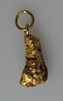 Australien: Natürliches Goldnugget 98% Gold als Kettenanhänger, Gewicht: 7,3g