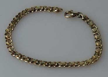 Panzerketten Armband aus 333er Gold, Länge 19,0 cm, Gewicht: 9,8g