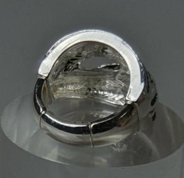 Stylischer Ring mit beweglicher Ringschiene, Größe 61
