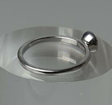 Schmucksteinring mit hellblauem Zirkonia, Größe 62