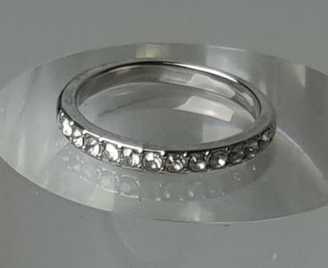 Bandring mit Zirkoniabesatz, Größe 57
