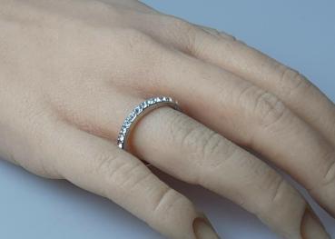 Bandring mit Zirkoniabesatz, Größe 57