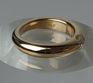 Brillantsolitär 0.50 ct. aus 750er Gold, Größe 57, Gewicht: 13,9g