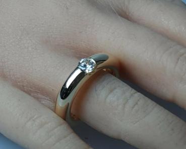 Brillantsolitär 0.50 ct. aus 750er Gold, Größe 57, Gewicht: 13,9g