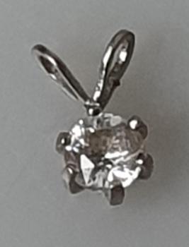 Kettenanhänger mit Zirkonia aus 925er Sterlingsilber, Gewicht: 0,4g