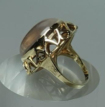 Preview: Vintage: Mondsteinring mit 13.3 ct. aus 585 Gold. Größe 55, Gewicht: 11,6g