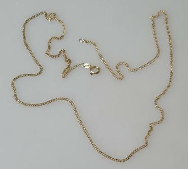 Panzerhalskette aus 585er Gold, Länge 66,5 cm, Gewicht: 6,3g