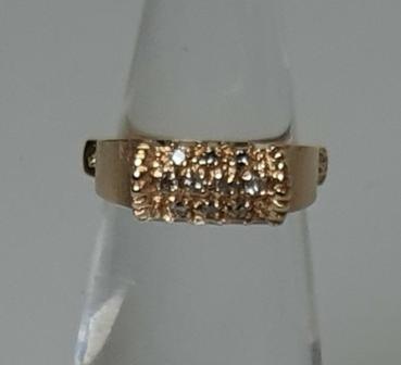 Christ Diamantring mit 10 Diamanten, 0.15 ct., 585er Gold, Größe 43, Gewicht: 3,6g