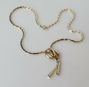 Preview: Gliederkettencollier aus 585er Gold, Länge 44,5 cm, Gewicht: 18,3g