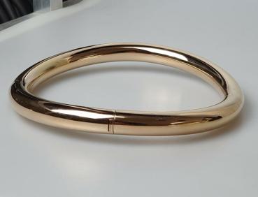 Vintage Gold Halsreif, oval, 750 Gold, 12,2 x 12,8 cm, Gewicht: 156,0g