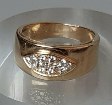 Diamantring mit 0.25 ct., 585er Gold, Größe 50, Gewicht: 4,1g