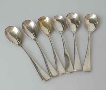 Set 6x Kaffee- Teelöffel aus 800er Silber,  Gewicht: 57,8g