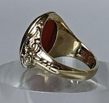 Preview: RIng mit Karneol Schmucksteinplatte aus 333er Gold, Größe 59, Gewicht: 6,2g