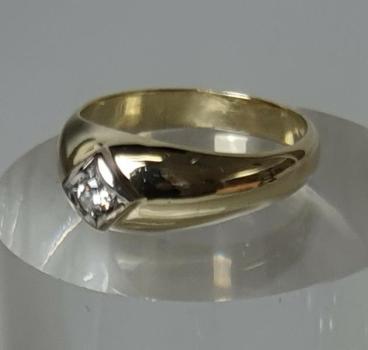Herren / Unisex Diamantring aus 585er Gold mit 0.20 ct, Größe 65, Gewicht: 9,7g
