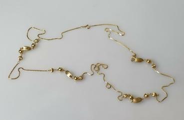 Preview: Lange Venezianerhalskette mit Kugelelementen 333er Gold, Länge 86,0 cm, Gewicht: 10,0g