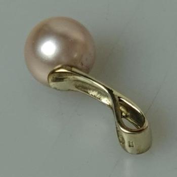 Perlen Kettenanhänger, 333er Gold, Gewicht: 2,7g