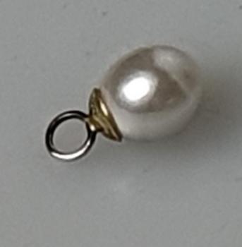 Preview: Perlenanhänger mit ovaler Perle, 333er Gold, Gewicht: 1,2g