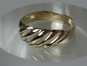 Goldring -Wellen- aus 585er Gold, Größe 56, Gewicht: 2,4g