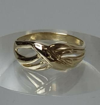 Goldring -Symbiose- aus 585er Gold, Größe 55, Gewicht: 2,3g
