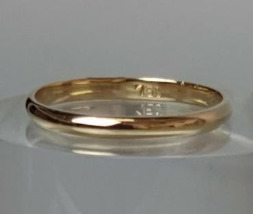 Bandring aus 750 Gelbgold, Größe 69, Gewicht: 3,1g