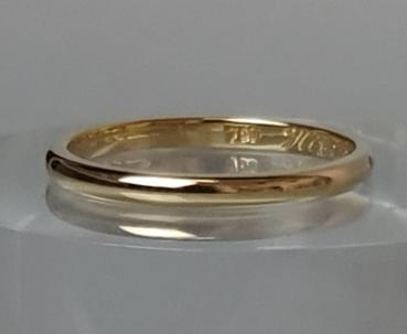Bandring aus 750 Gelbgold, Größe 55, Gewicht: 2,3g