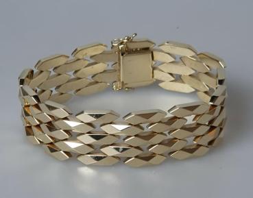 Vintage Gliederkettenarmband aus 585er Gold, Länge 19,0 cm, Gewicht: 34,7g