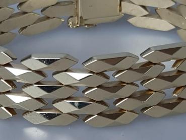 Preview: Vintage Gliederkettenarmband aus 585er Gold, Länge 19,0 cm, Gewicht: 34,7g