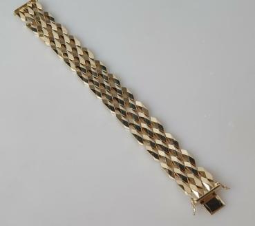 Preview: Vintage Gliederkettenarmband aus 585er Gold, Länge 19,0 cm, Gewicht: 34,7g